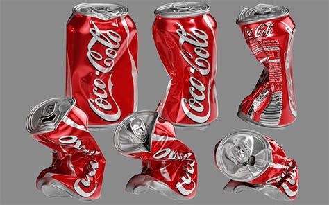 Crushed Soda Can Collection 3D model | CGTrader