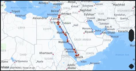 What is the distance from Sanaa Yemen to Jerusalem Israel? Google Maps ...