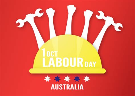 Banner background for Labour day, Austratlia, in 1 october. Vector ...