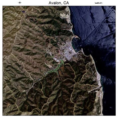 Aerial Photography Map of Avalon, CA California