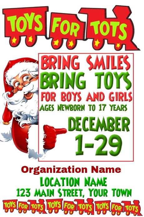 Toys for Tots Donation Flyer Free (10 Wonderful Picks)