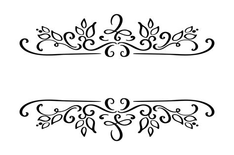 Hand drawn border flourish separator Calligraphy designer element 372260 Vector Art at Vecteezy
