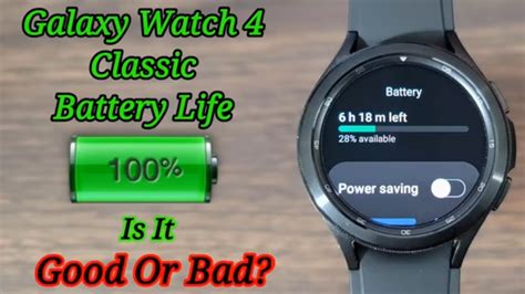 Galaxy Watch 4 Classic Battery Test How Great Is The Battery Life? - YouTube