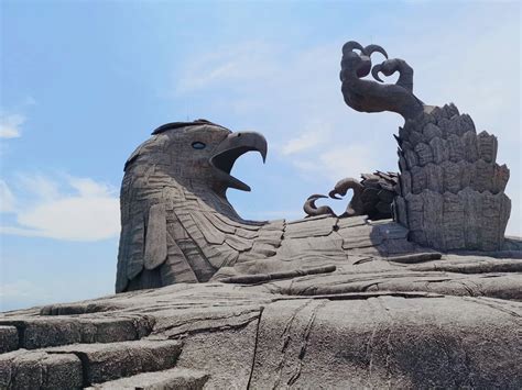 An Enormous Stylized Bird Sculpture Sprawls Atop a Mountain in India ...