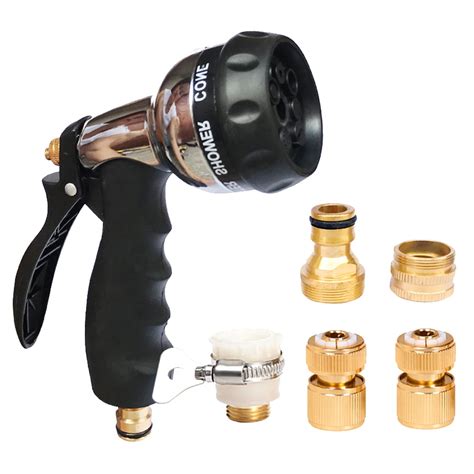 Garden Hose Nozzle Heavy Duty Copper Spray Nozzle Non-Slip Ergonomic ...