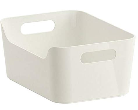 White Plastic Storage Box. Citylife 4 Packs Plastic Storage Bins with ...