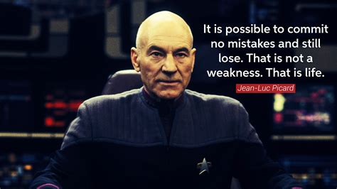 It is possible to commit no mistakes [3840x2160] | Star trek quotes, Jean luc picard, Star trek