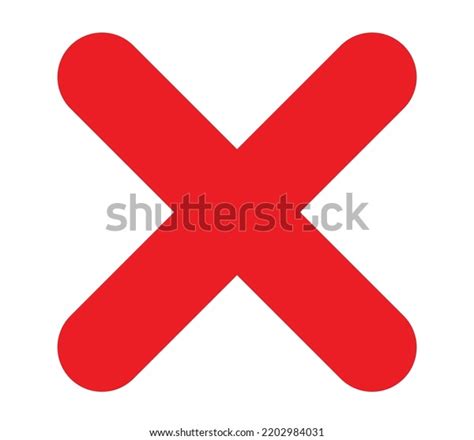 Red X Symbol Vector Icon Stock Vector (Royalty Free) 2202984031 ...