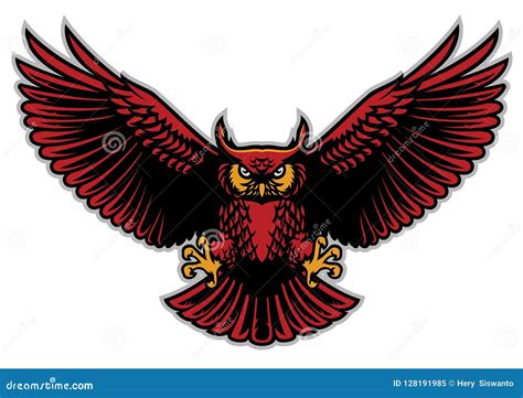 Owl With Spread Wings Vector Illustration | CartoonDealer.com #50085710