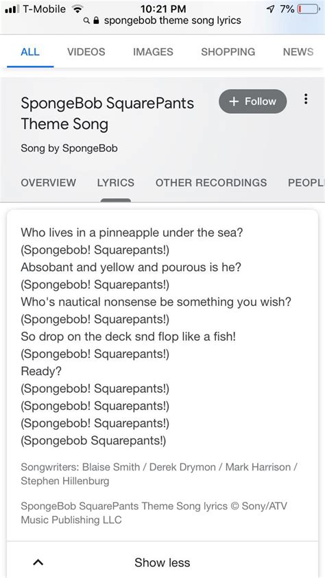 I googled the lyrics to the theme song and they spelled some words wrong : r/spongebob