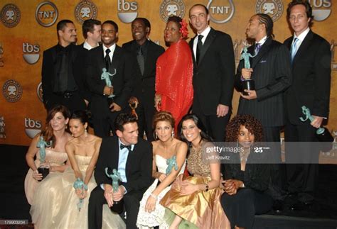 January 29, 2006, the cast of "Crash" with their awards for Outstanding ...