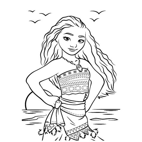 Leuk voor kids → Prinses Vaiana | Moana coloring pages, Disney coloring pages, Disney princess ...