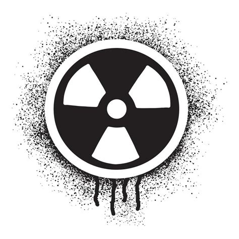 Radiation hazard symbol graffiti with black spray paint 27194743 Vector ...