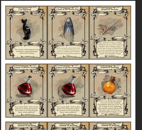 [OC] Created some magic item cards for my players! : r/DnD