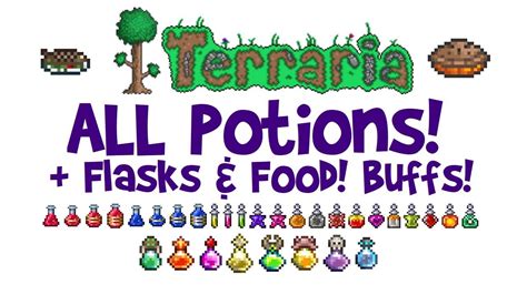 Potion Guide for Terraria! ALL Potions + Flasks! How to Craft/Make ...