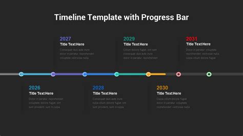 Progress Timeline Bar PowerPoint Template