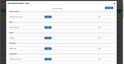 Generate Documents Screen Redesign - The Investment Dominator CRM User Guide