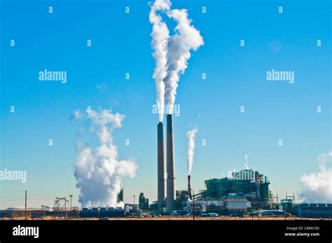 coal power plant smoke towers pollution Stock Photo - Alamy