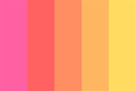 pink to yellow Color Palette