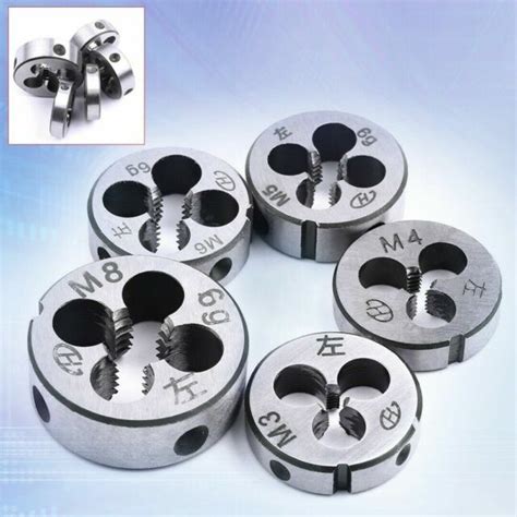 5pcs Metric Screw Die Left-hand Threading Thread Cutting Tool Set M3 M4 M5 M6 M8 | eBay