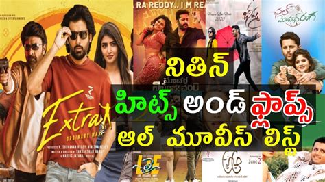 Nithiin hits and flops All movies list upto Extra movie review - YouTube