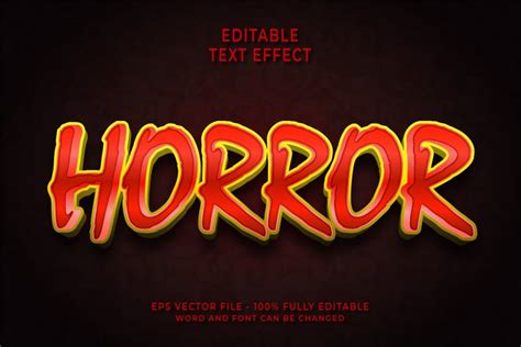 Horror Editable Text Effect