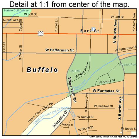 Buffalo Wyoming Street Map 5610685