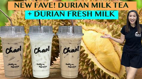 NEW FLAVOURS! DURIAN MILK TEA + DURIAN FRESH MILK - YouTube