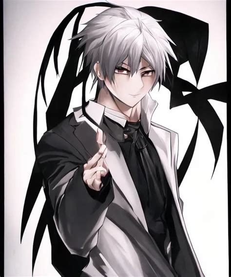 Evil male character of Anime with black in background