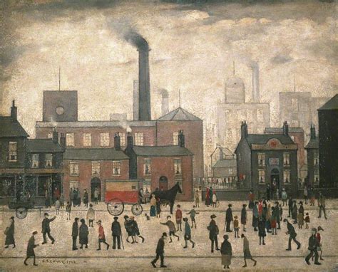 The Works of Laurence Stephen Lowry: 1928 - Coming Home from the Mill