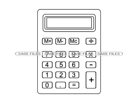 Scientific Calculator Clipart Black And White Flower