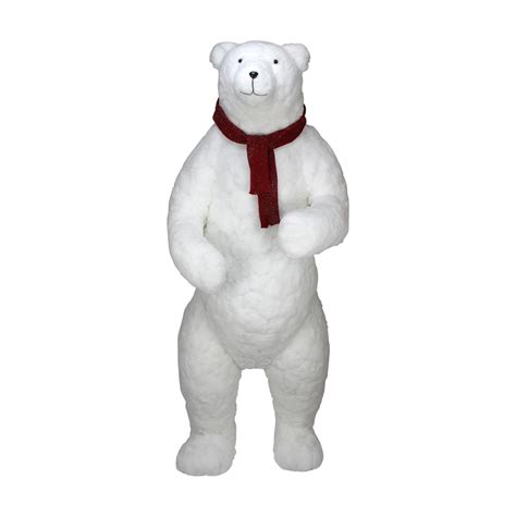 6' Commercial Standing Plush White Polar Bear Christmas Decoration - Walmart.com