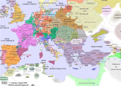 1492 Political Map Of Europe - Map