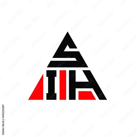 SIH triangle letter logo design with triangle shape. SIH triangle logo ...