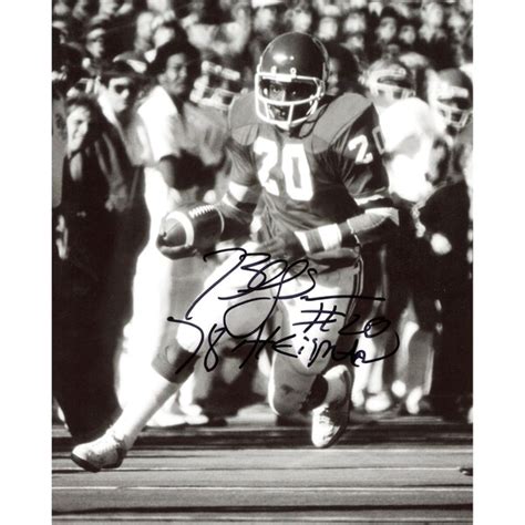 Billy Sims Oklahoma Sooners Autographed 8'' x 10'' Vertical B&W Run ...