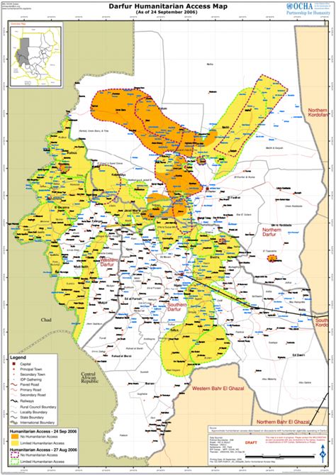 Sudan: Darfur humanitarian access map (as of 24 Sep 2006) - Sudan | ReliefWeb