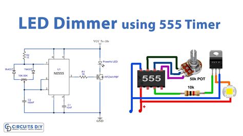 LED Dimmer Circuit with 555 Timer