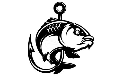 Carp Fish Fishing Hook Fishing Logo Laser Design Vector - Etsy Canada