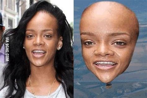 My love for you is a s big as Rihanna's forehead - 9GAG