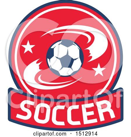 Clipart of a Soccer Ball Design with a Banner - Royalty Free Vector Illustration by Vector ...