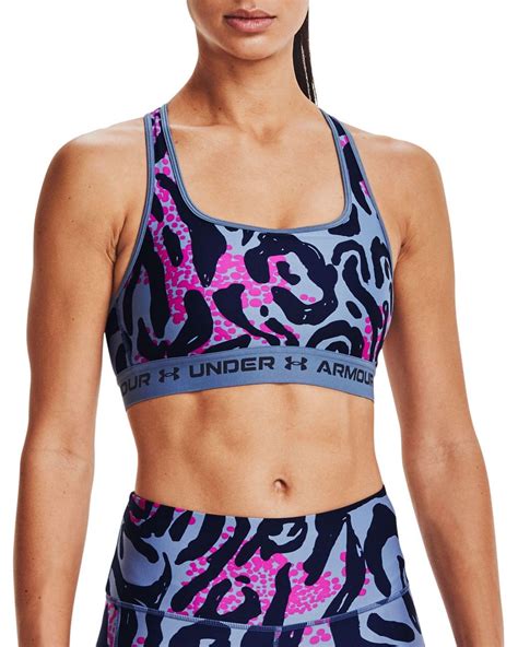 Under Armour Crossback 2.0 Medium Support Sports Bra in Blue - Lyst