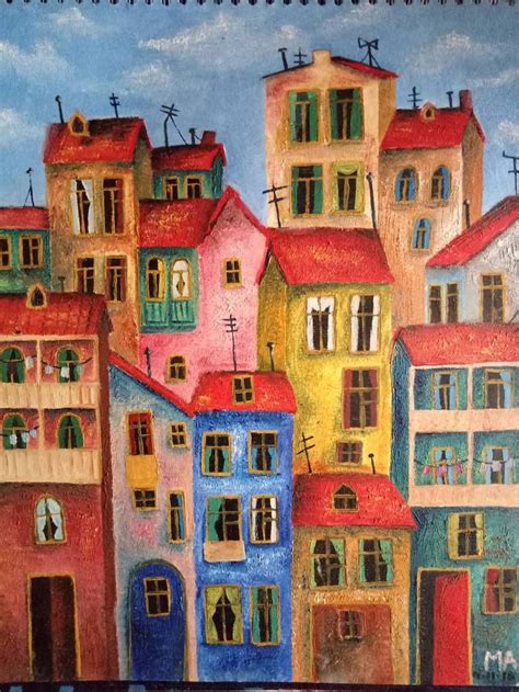 Saatchi Art is pleased to offer the painting, "Town," by Maham Anum ...