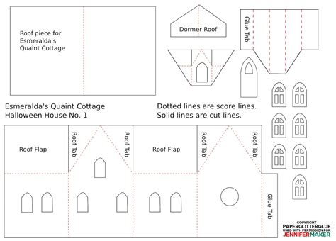 Halloween Paper Haunted House: Esmeralda's Quaint Cottage - Jennifer Maker