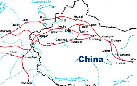 Silk Road Trade Route Map