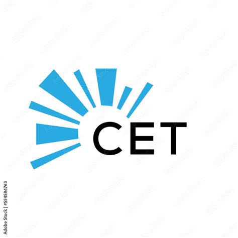 Vetor de CET letter logo. CET blue image on white background and black letter. CET technology ...