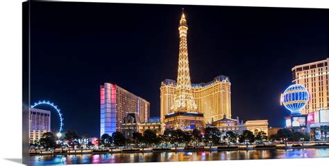 Las Vegas Strip at Night Panorama Wall Art, Canvas Prints, Framed ...