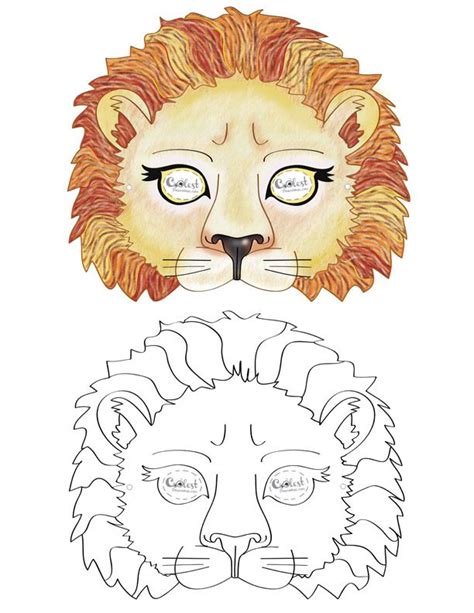 Diy Lion Mask Printable Template