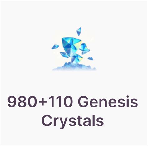 980 + 110 Genesis Crystals | All Server | Genshin Impact