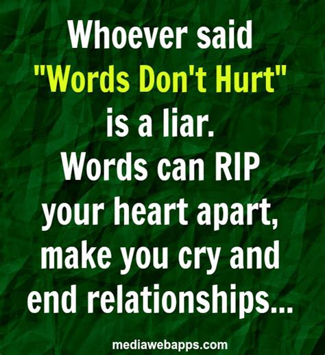 Hurtful Words Can Hurt Quotes. QuotesGram