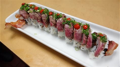 Meat Lover's Roll - How To Make Sushi Series - YouTube